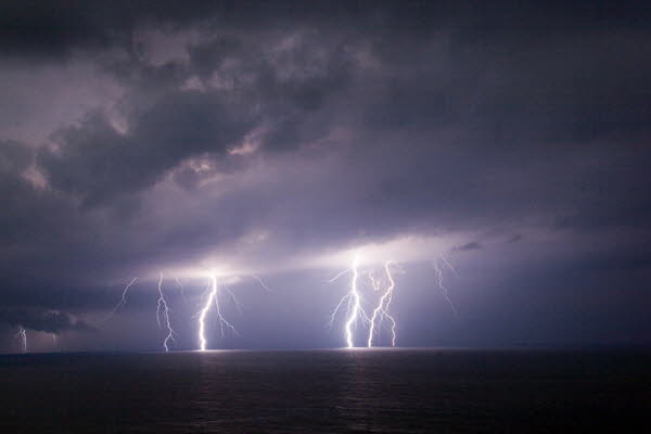 Gewitter berm Meer