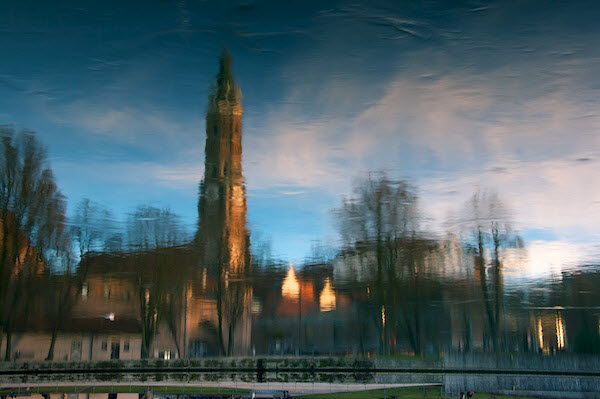 Isar mit St. Martin und Burg
