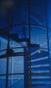 blaue Treppe