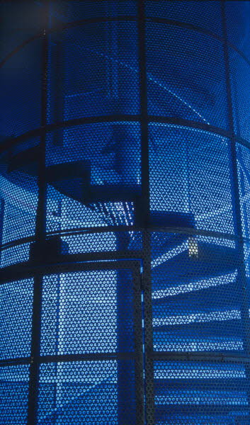 blaue Treppe
